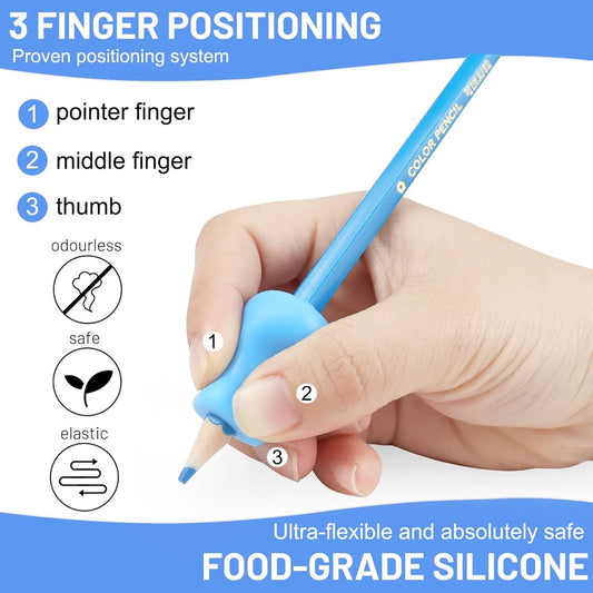 12 pieces Pencil grip - Pencil grip - Soft Grip - Pen grip aid - Pencil grips - Pencil grip - Writing aid - V1188-MS101-02382-1