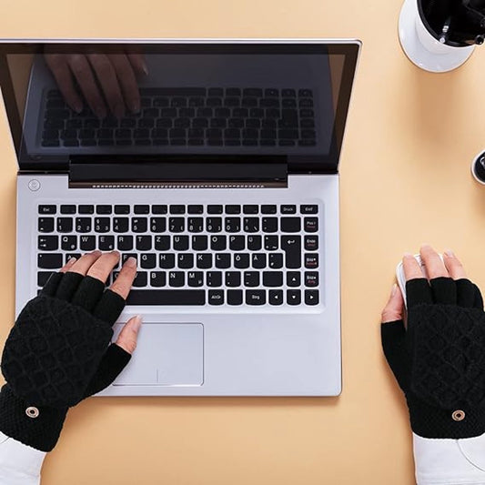 2 Pairs USB Heated Gloves - Heated Gloves - Electric Heating - Double-Sided Heating - Knitted Heated Gloves - V1188-MS101-02399-1