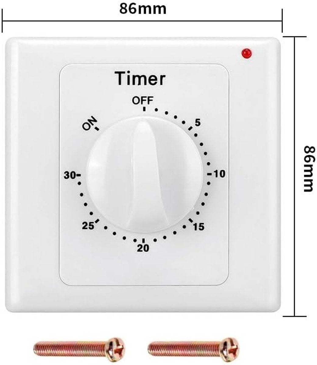 Countdown Switch - 30 minutes - Countdown timer switch - Mechanical countdown timer socket - time switch - V1188-MS101-02426-1