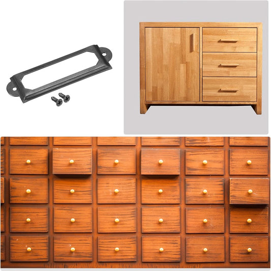 30 pieces - metal label holders - name card frame - drawer label holders - furniture label holders - library V1188-MS101-02456-1