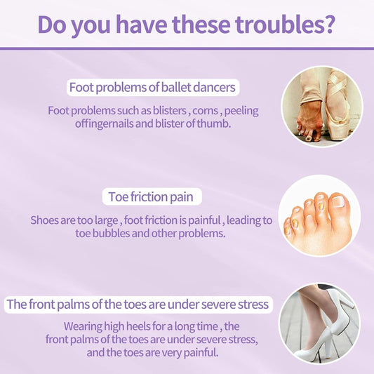 pairs - Silicone gel toe protectors - soft ball of the foot - metatarsal ballet pointe toe cap - with hole V1188-MS101-02469-1