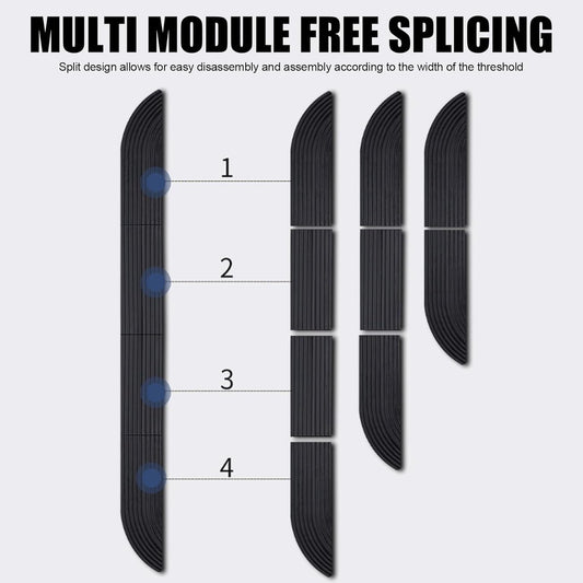Threshold ramp - 68 x 5 cm - Threshold ramp for robot vacuum cleaner - Rubber ramp - Threshold ramp - Ramp - V1188-MS101-02475-1