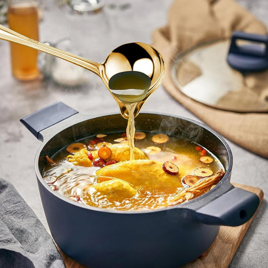 2 pieces - Gravy ladle - Spoon - Spoon with spout - Kitchen sauce ladle - Sauce ladle - Stirring spoon - Soup V1188-MS101-02476-1