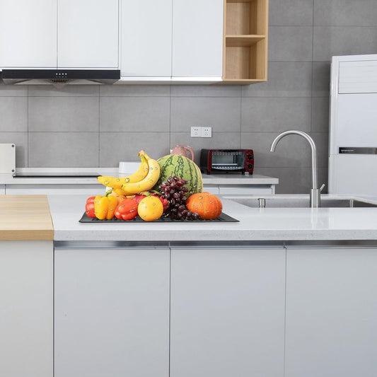 Two-piece sink mat - rubber sink mat - sink protector - sink mat - backsplash - sink protection - drain mat - V1188-MS101-02487-1