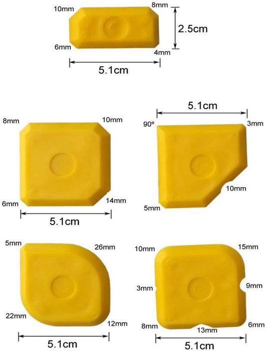 5 pieces - Seam tools - Silicone seam tools - Silicone sealant tool - Silicone tool set - Caulking spatula V1188-MS101-02492-1
