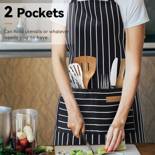 Kitchen Apron - 2 Pieces - Professional Cooking Apron - for Ladies and Gentlemen - Catering Apron - Easily V1188-MS101-02554-1