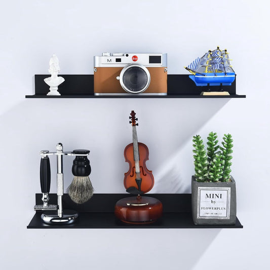 Bathroom Shelf - Wall-Mounted Shower Shelf - 2 Pieces - Soap Holder - Shelf - Modern Design Wall Shelves 30 V1188-MS101-02559-1