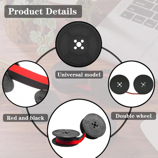 2 pairs - universal typewriter ribbons - typewriter ribbons - with double spool - double spool ribbon - V1188-MS101-02625-1