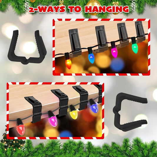 50 pieces - Christmas lighting Gutter hooks - light clips - plastic Light clip - roof edge clamps - Christmas V1188-MS101-02648-1