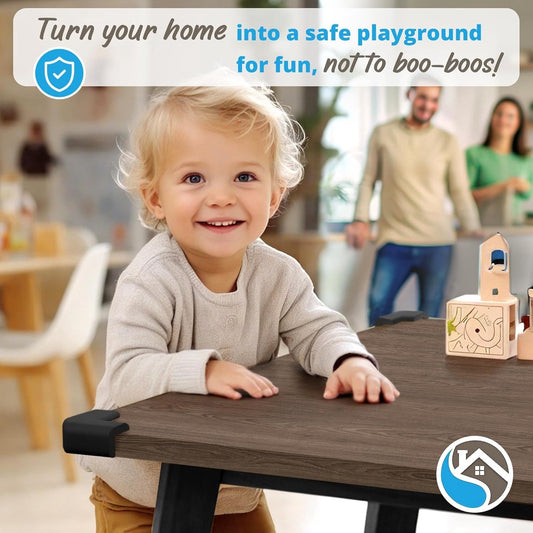 Furniture Corner Protectors - 8 Corners - Baby Corner Protectors - Self-adhesive Soft Rubber - Foam V1188-MS101-02679-1