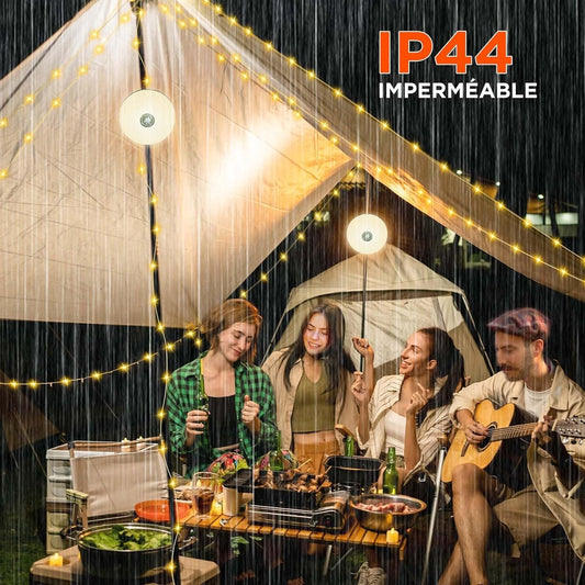 2-Piece Camping Light String 10 M - Warm Lights and Colored Light - Camping Lighting String - Light Garland - V1188-MS101-02690-1