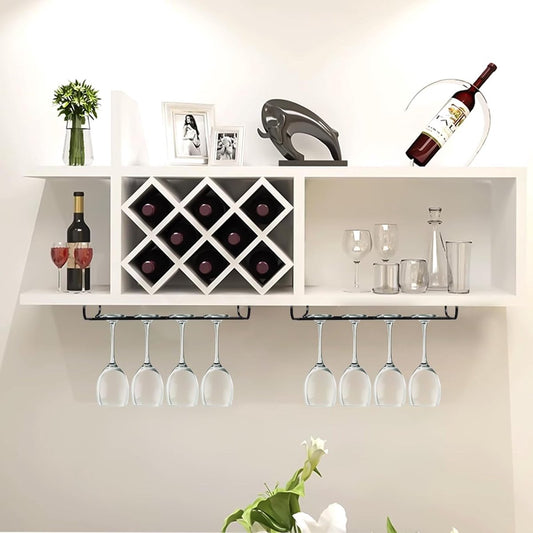2 pieces - Wine glass holder - Glass hooks for shelf - Iron glass holder for glasses - Wall display holder - V1188-MS101-02712-1