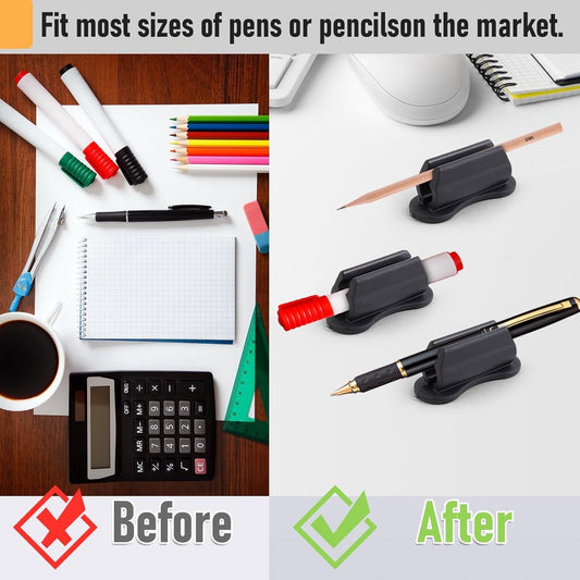 12 pieces - pen holder - pen holder for desk - self-adhesive silicone pen holder - for clipboard mounting in V1188-MS101-02798-1
