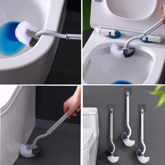 Toilet brush - 2 pieces - Toilet brush - Curved toilet brush - Toilet brush - With handle - Long handle - V1188-MS101-02815-1