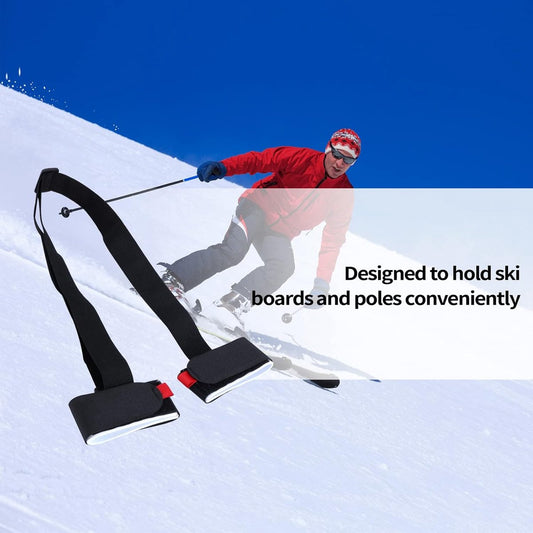 2 x Adjustable Ski Carrier - ski carrier straps - Ski accessories - Snowboard straps - Ski carrying strap - V1188-MS101-02855-1