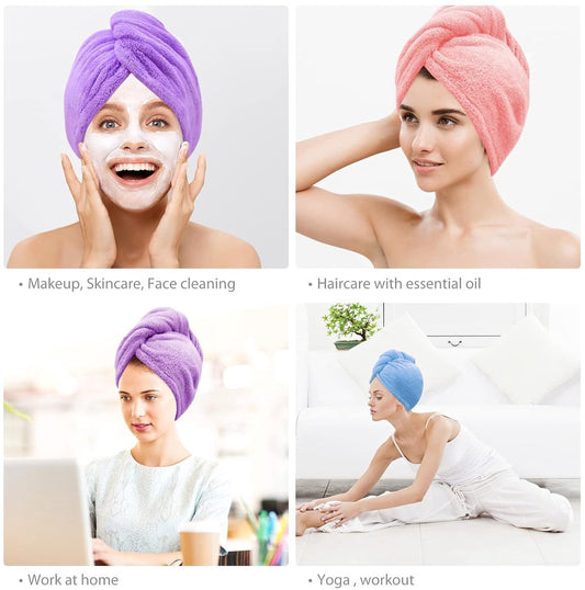 Piece Hair Towel - Microfiber Hair Towel - Hair Towel - Head Towel - Quick-Drying Towel - for Women, Men, V1188-MS101-02901-1