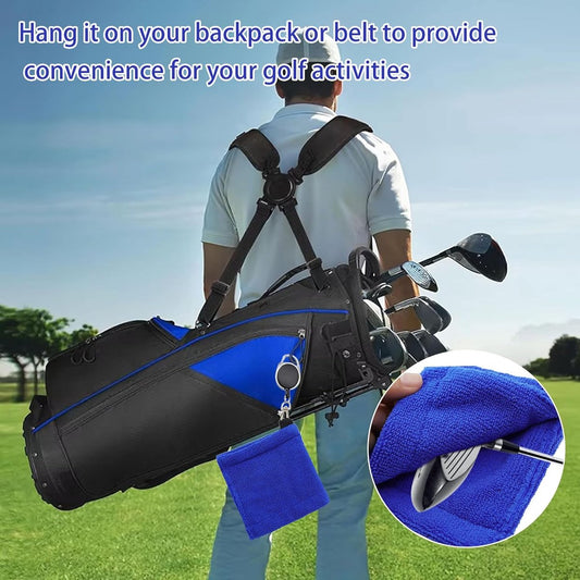 3 pieces - Golf Ball Towel - Golf Bag Amphibious Towels - with retractable buckle - Soft and delicate golf V1188-MS101-02907-1