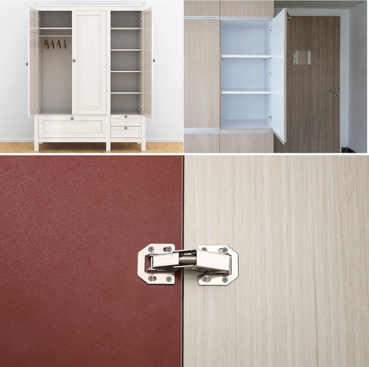 10 pieces - hinges - 3 inch - invisible stainless steel hinges - 90 degrees - cabinet hinges - kitchen door V1188-MS101-02927-1