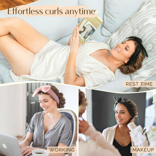 Heatless Curls - 4-piece set - Hair Rollers - Heatless Curls with Hair Scrunchies and Clip - Heatless Curls - V1188-MS101-02929-1