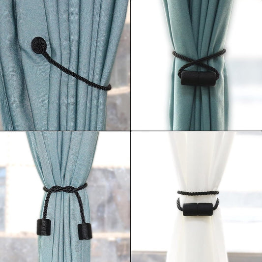 2 Pieces Magnetic Curtain Ties - Curtain Tieback Hook - Curtain Fasteners - Curtain Tieback - Magnetic V1188-MS101-02938-1