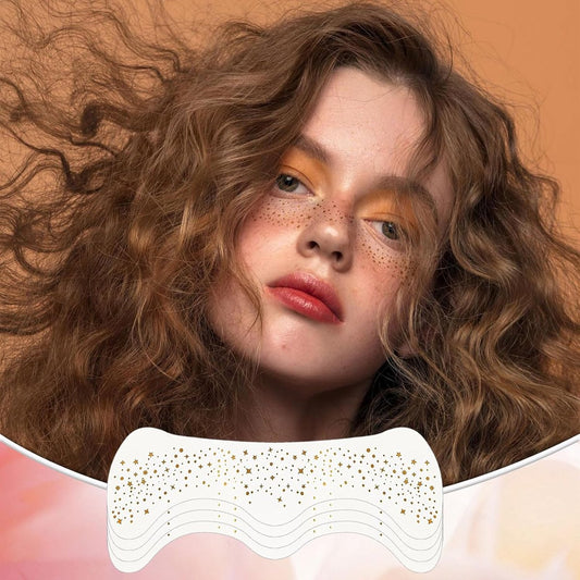 10 pieces - Temporary Glitter Face Tattoos - Glitter makeup stickers - Gold freckle face stickers - V1188-MS101-02942-1