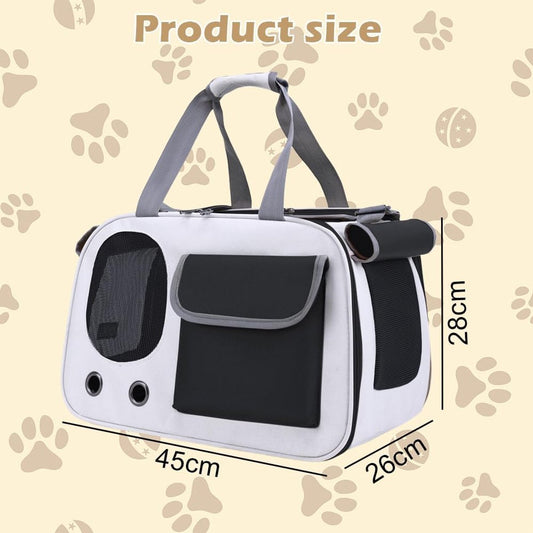 Cat and Dog Transport Bag - Travel Basket - Foldable Cat Transport Box - Cat Bag - Pet Carrier Bag with V1188-MS101-02959-1