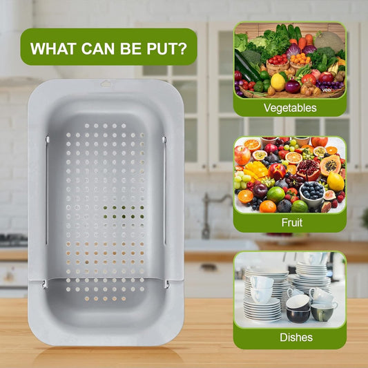 Sink drain basket - Strainer - Washing vegetables and fruit - Draining cooked pasta and drying dishes - V1188-MS101-03008-1