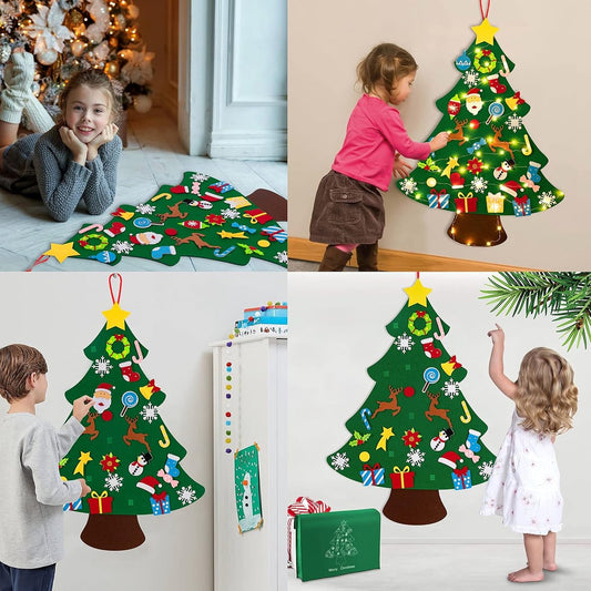 Felt Christmas tree - With Snowman advent calendar - Christmas decoration set - Felt Christmas tree for V1188-MS101-03022-1