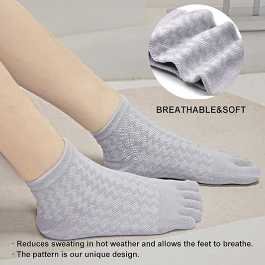 5 pairs of toe socks - Breathable - Round toe socks - Women - Orthopedic compression toe socks for women - V1188-MS101-03048-1