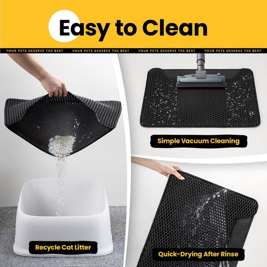 Cat Litter Mat - 30 x 45 cm - Waterproof Cat Litter Mat - Cat Litter Mat - Grit Catcher - Cat Litter Mat - V1188-MS101-03079-1