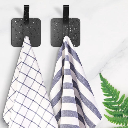10 Pieces Heavy Duty Self-Adhesive Hooks - Wall Hook - Coat Rack - Coat Hook - No Drilling Required - Hanging V1188-MS101-03082-1