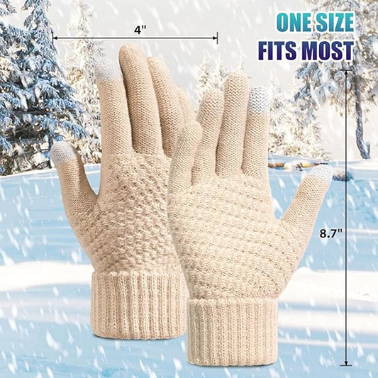 Winter Gloves - 2 Pairs Touchscreen Winter Gloves - Thermal Winter Gloves - Women's Winter Gloves - Mittens - V1188-MS101-03102-1
