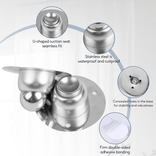 2 pieces - Door stopper - Magnetic door catch - Door buffer - Indoor door stoppers - magnetic door stopper - V1188-MS101-03142-1