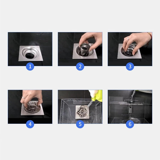 Square shower drain - Floor drain - Basket strainer - Drain strainer - Sink strainer - sink stopper - V1188-MS101-03158-1