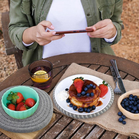 5 pieces - Coasters - 18 cm - Round Coasters - Heat-resistant coaster - Pot coasters - Vase mat - Table V1188-MS101-03161-1