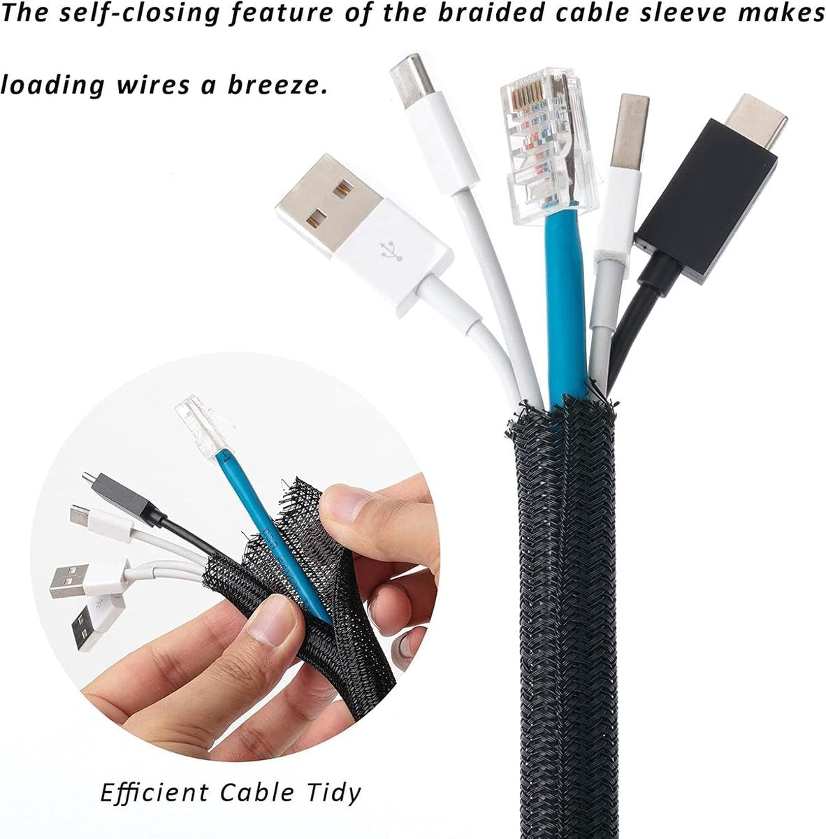 3m*13mm - cable protector - cable management - cable sleeve - black cable cover - cable management - cable V1188-MS101-03188-1