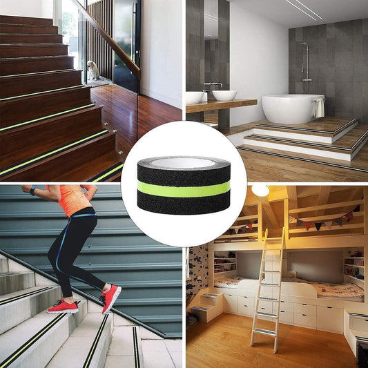 Roll Anti-slip adhesive tape - Stair tape - with glow-in-the-dark light film - Anti-slip Griptape - Glowing V1188-MS101-03265-1