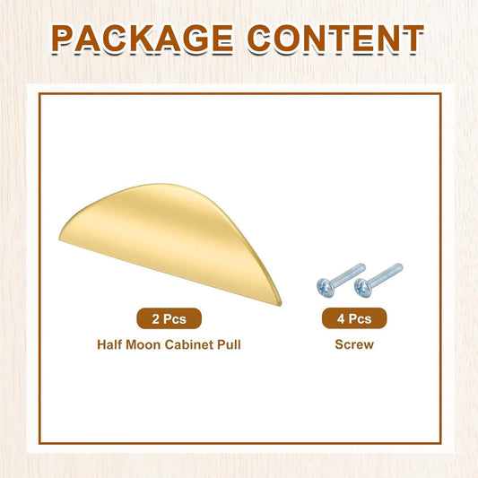 pieces - cabinet handles - door handle - half-moon cabinet handle - hole spacing 64 mm - drawer handles - V1188-MS101-03285-1