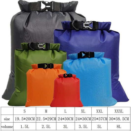 6 pieces - waterproof dry bags - lightweight outdoor dry bags - dry bags - large capacity ripstop dry bag - V1188-MS101-03292-1