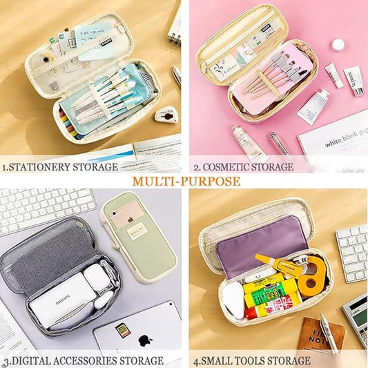 Pencil Case - Expandable Portable Pencil Case - Pencil Case - Large Capacity - With Compartments - Aesthetic V1188-MS101-03397-1