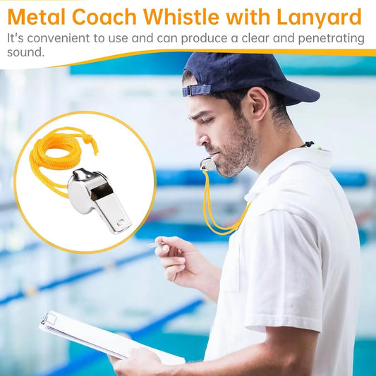 24 pieces - Whistles - Coach Whistle - Outdoor Whistle - Stainless Steel Whistles - Football Referee Whistle V1188-MS101-03402-1