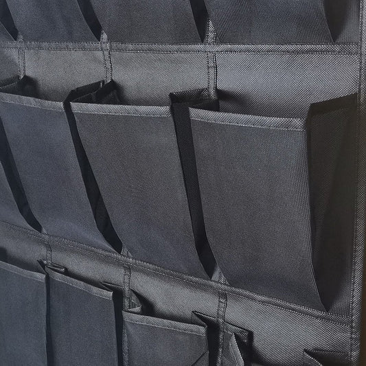 150*56 cm - Over-the-door shoe organizer - Wall compartment - 24 large - breathable mesh pockets - shoe rack V1188-MS101-03403-1