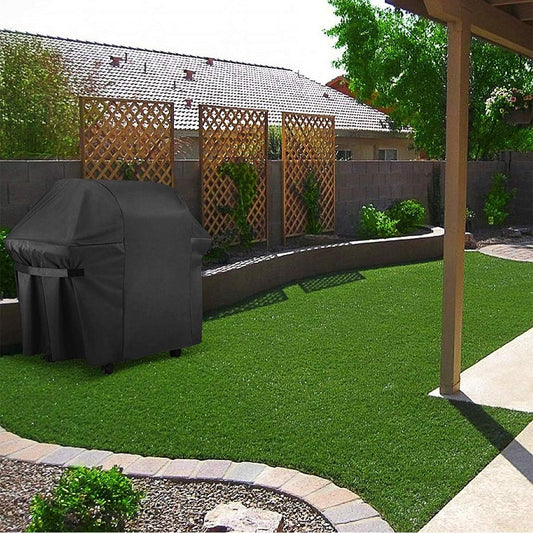 BBQ Cover 420D Oxford Fabric Barbecue Protective Tarpaulin Shockproof UV-Resistant and Waterproof (152 x 76 x V1188-MS101-03409-1
