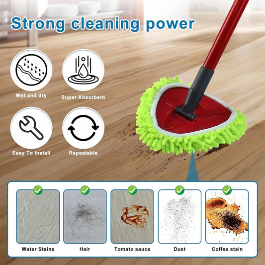3-piece mop pad replacement suitable for O Cedar, suitable for Ocedar Easywring spin mops - microfiber V1188-MS101-03444-1