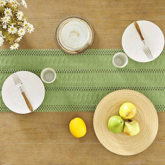 Table runner - tablecloth - Bohemian style table runner - pink table runner - with knotted tassel - farmhouse V1188-MS101-03451-1