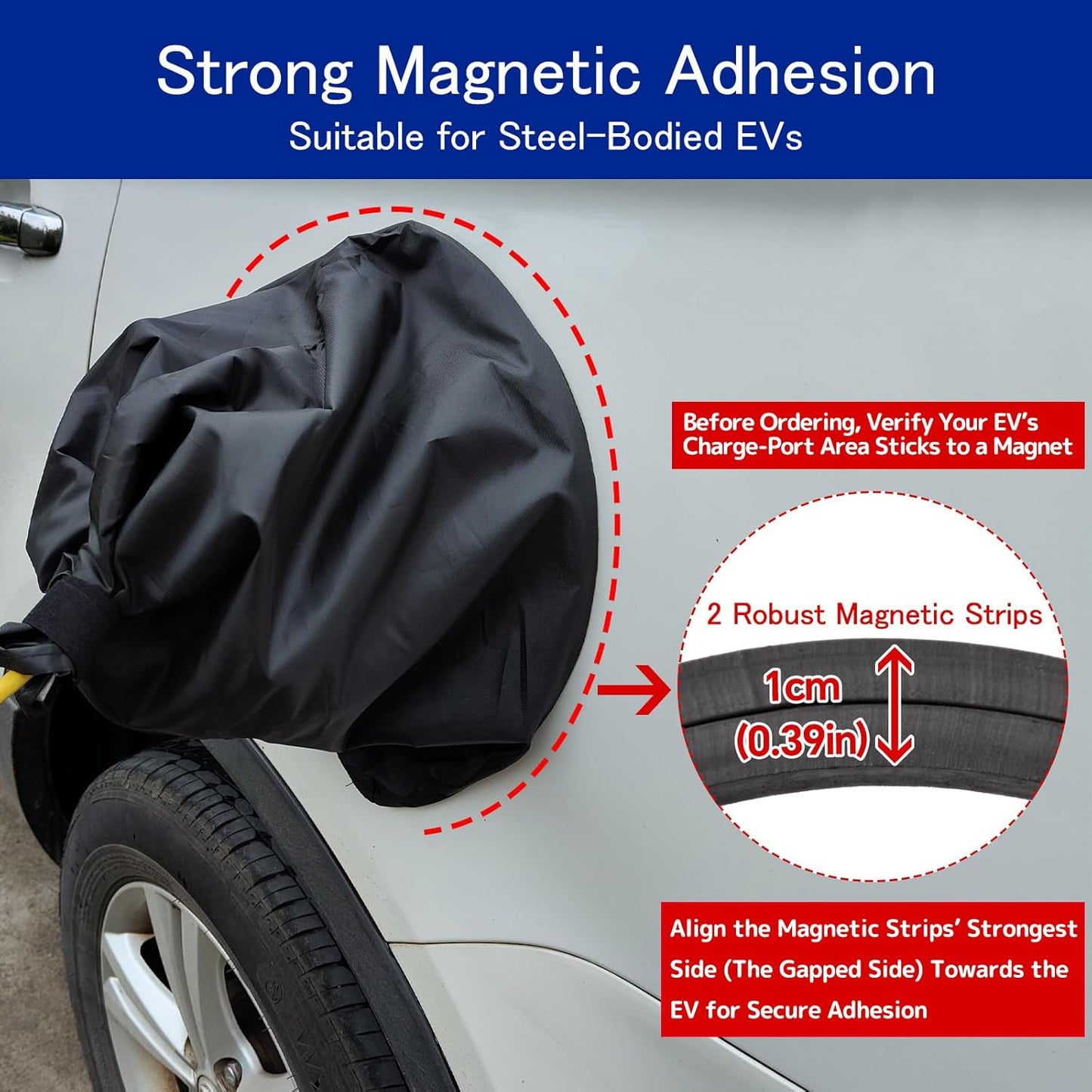 Electric Vehicle Charging Port Protector Compatible with Outdoor Charging Connector V1188-NAACD-1686-1