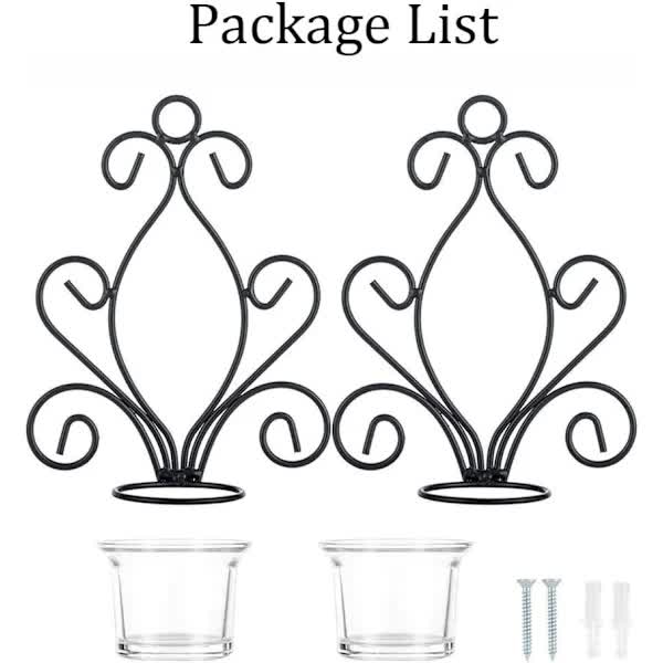Creative Iron Wall Candle Holders Vintage Candlesticks V1188-NALH-22132