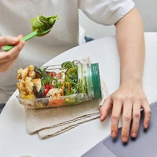 NEW Salad Container with Sauce Dressing Container, Vertical Layered Salad Container with Built-in Bowl, V1188-NAOC-15-162