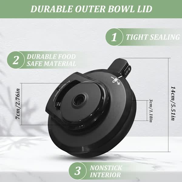 Outer Lid Compatible with Ninja Ice Cream Maker NC299AMZ NC301 NC300 Replacement Lid Accessory V1188-NASP-10-4657