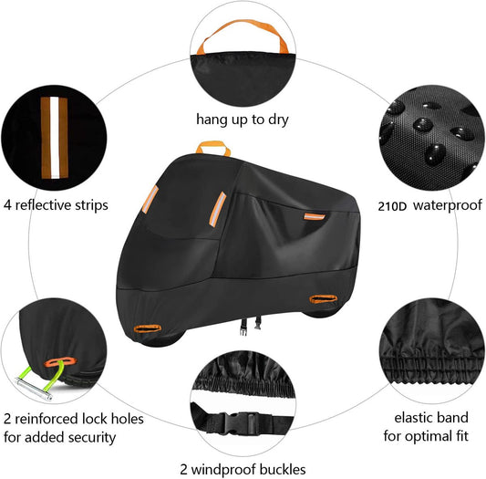 Waterproof Motorcycle Cover - Outdoor Motorcycle Cover - Waterproof Motorcycle Covers - Motorcycle Cover - V1188-NK-BOL-14